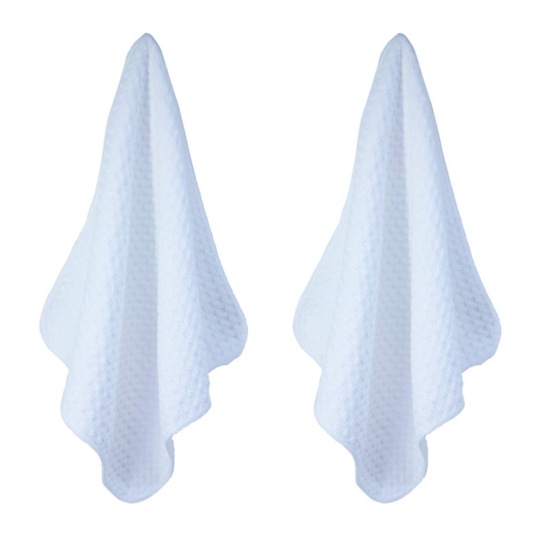 POLYTE Ultra Premium Microfiber Kitchen Dish Cloth Waffle Weave, 8 Pack (12x12 in, White) - Image 2